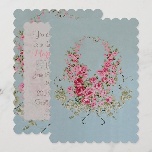 Verleidelijke Bloemen - Uitnodigingen / RSVP Verja (Voorkant / Achterkant)