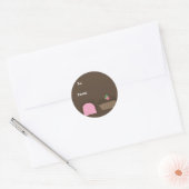 Verleidelijke Chocolades Ronde Sticker (Envelop)