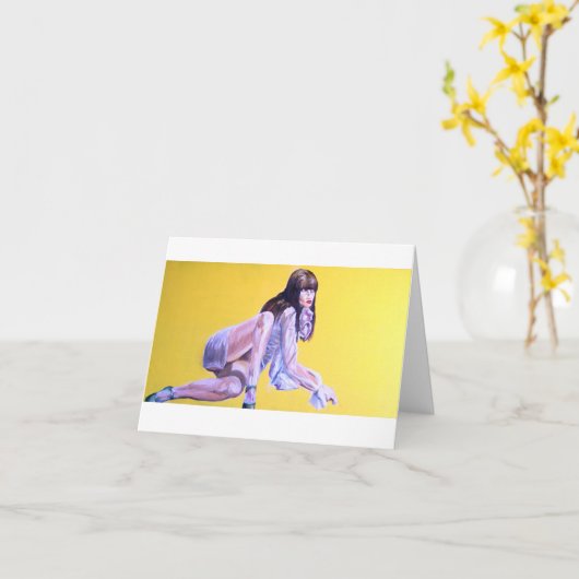 Verleidelijke Crawl - Blank Note Kaart (Gele Bloem)