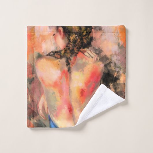 Verleidelijke dame - Abstracte kunstschilderkunst Bad Handdoek (Wasdoekje)