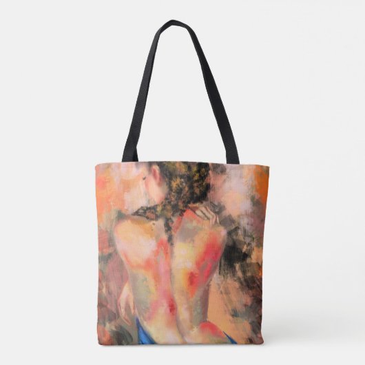 Verleidelijke dame - Abstracte kunstschilderkunst Tote Bag (Achterkant)