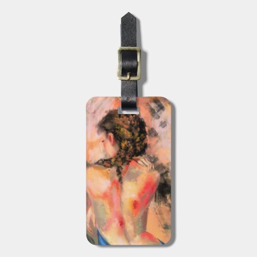 Verleidelijke dame - Abstracte vrouwenkleding Bagagelabel (Voorkant verticaal)