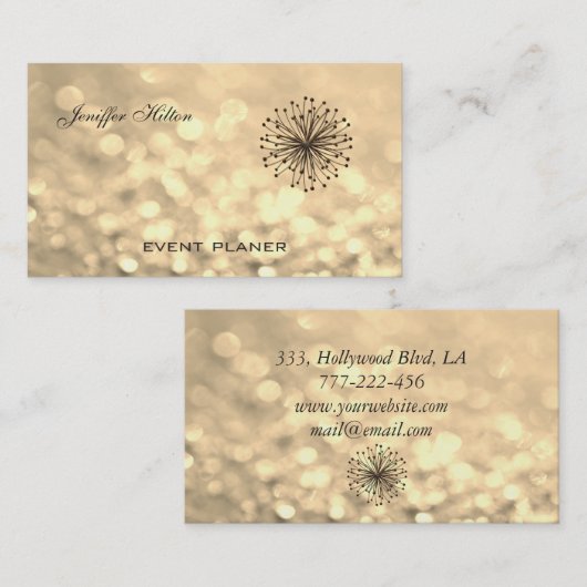 Verleidelijke elegante moderne gewone bokeh paarde visitekaartje (Voorkant / Achterkant)