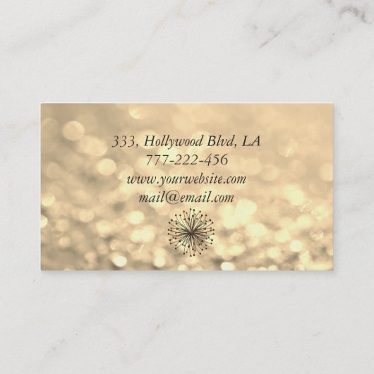 Verleidelijke elegante moderne gewone bokeh paarde visitekaartje (Achterkant)