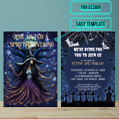 Verleidelijke heks Halloween Party Kaart