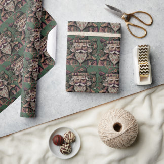 Verleidelijke Hippie Santa Cadeaupapier