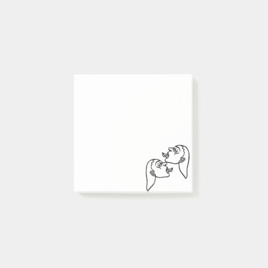 Verleidelijke Meisjes Witte Omlijning Post-it® Notes (Voorkant)