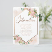 Verleidelijke Roos  Bloemen Bruiloft Informatie Informatiekaartje (Staand voorkant)