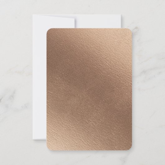 Verleidelijke Roos  Stoffig Roze Bruiloft Receptie Kaart (Achterkant)