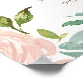 Verleidelijke Roos Vintage Fotohokje Huwelijksbord Poster (Hoek)