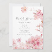 Verleidelijke Roze Kersenbloesem Bruidsdouche Kaart (Voorkant)