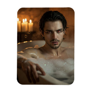 Verleidelijke Vlad Vampire in Bubble Bath Magneet