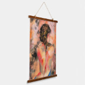 Verleidelijke vrouw lichaam opknoping wandtapijt hangend wandkleed (Gebogen)