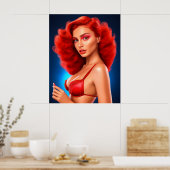 Verleidelijke vrouwen met elegantie: poster (Keuken)