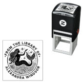 Verleidelijke Zeemeermin in Oceaan Golven Biblioth Zelfinktende Stempel (In situ)