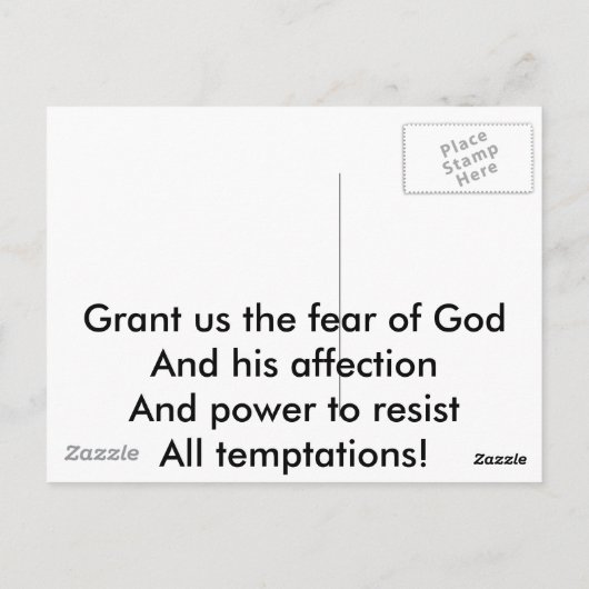 verleiding briefkaart (Achterkant)