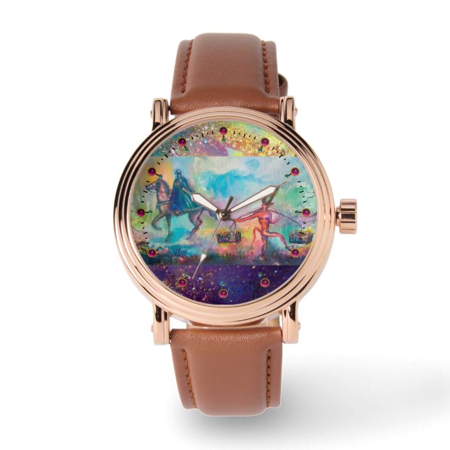 VERLEIDING, DONKERE RIDDER, DUIVELS SCHATTEN Water Horloge (Voorkant)