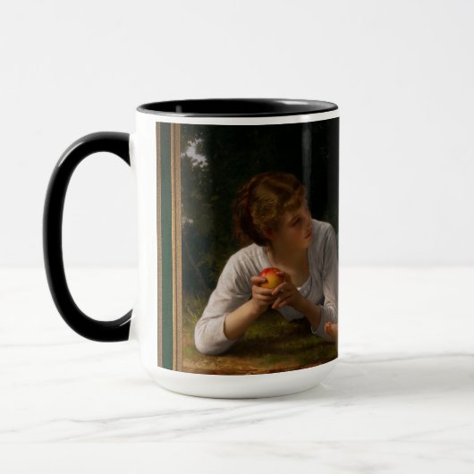 Verleiding door William Bouguereau Mok (Links)