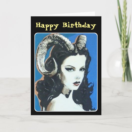 'Verleiding in de Magick' Schilderij op een Bedankkaart (Voorkant)