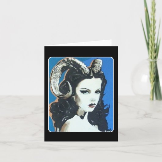 'Verleiding in de Magick' Schilderij op een Blank Bedankkaart (Voorkant)
