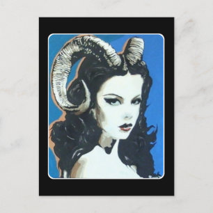 'Verleiding in de Magick' Schilderij op een Briefkaart