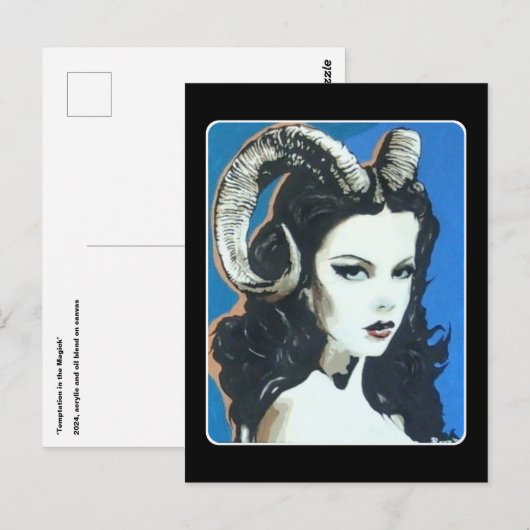 'Verleiding in de Magick' Schilderij op een Briefkaart (Voorkant / Achterkant)