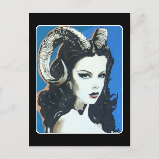 'Verleiding in de Magick' Schilderij op een Briefkaart (Voorkant)