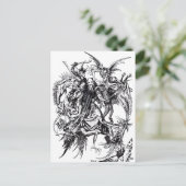 Verleiding van de heilige Antonius de Grote Briefkaart (Staand voorkant)