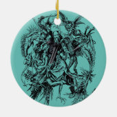 Verleiding van de heilige Antonius de Grote Keramisch Ornament (Achterkant)