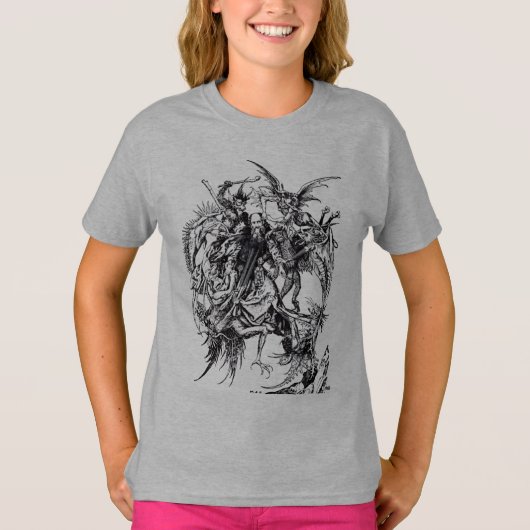 Verleiding van de heilige Antonius de Grote T-shirt (Voorkant)
