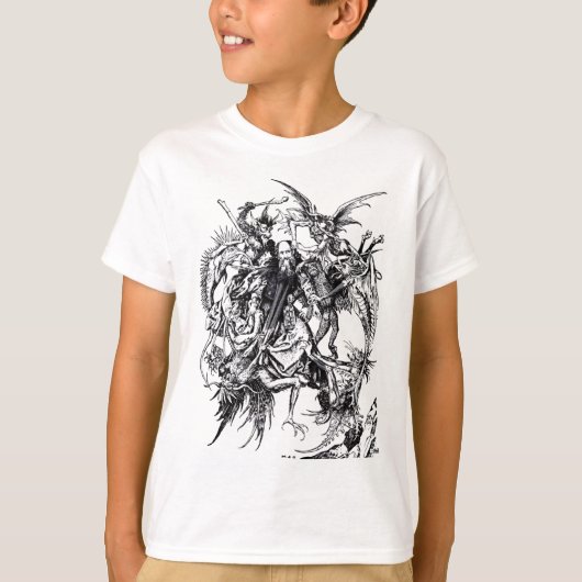 Verleiding van de heilige Antonius de Grote T-shirt (Voorkant)