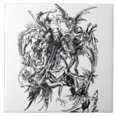 Verleiding van de heilige Antonius de Grote Tegeltje (Voorkant)