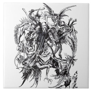 Verleiding van de heilige Antonius de Grote Tegeltje