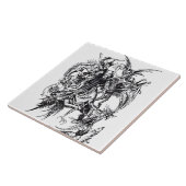 Verleiding van de heilige Antonius de Grote Tegeltje (Zijkant)