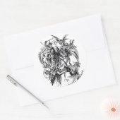Verleiding van Sint-Antonius de Grote Ronde Sticker (Envelop)