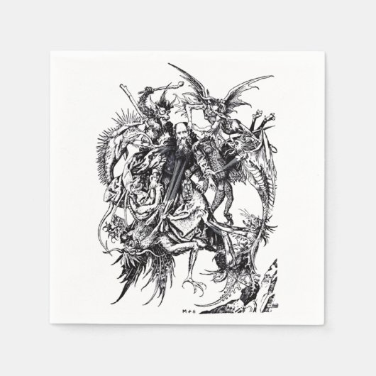 Verleiding van Sint-Antonius de Grote Servet (Voorkant)