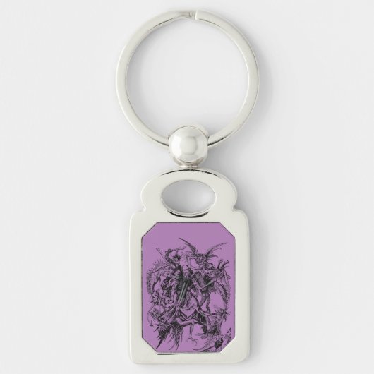 Verleiding van Sint-Antonius de Grote Sleutelhanger (Voorkant)