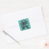 Verleiding van Sint-Antonius de Grote Vierkante Sticker (Envelop)