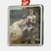 Verleiding van Sir Percival (Middeleeuwse Ridder) Metalen Ornament (Links)