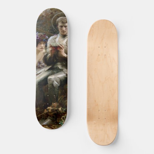 Verleiding van Sir Percival (Middeleeuwse Ridder) Persoonlijk Skateboard (Voorkant)