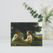 Verleiding, William-Adolphe Bouguereau Briefkaart (Staand voorkant)