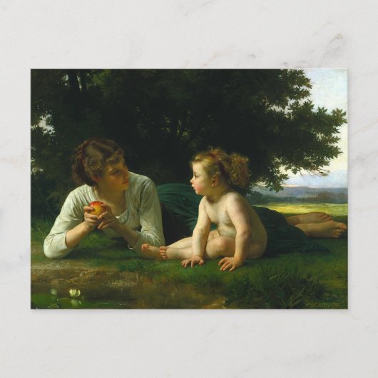 Verleiding, William-Adolphe Bouguereau Briefkaart (Voorkant)