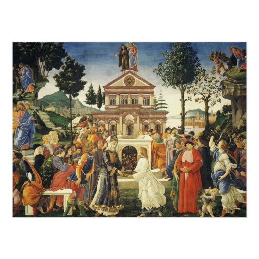 Verleidingen van Christus door Sandro Botticelli Perfect Poster (Voorkant)