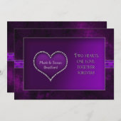 VERLENEN VAN AFSTAND - INVITATIE - PAARS/HART KAART (Voorkant / Achterkant)