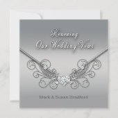 VERLENEN VAN WEDDINGS STEMMEN - INVITATIE - SILVER KAART (Voorkant)