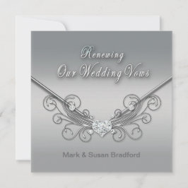 VERLENEN VAN WEDDINGS STEMMEN - INVITATIE - SILVER KAART