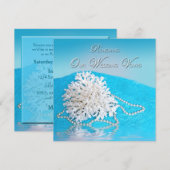 VERLENEN VAN WEDENDE STEMMEN -INVITATIE -ZEE SHELL KAART (Voorkant / Achterkant)