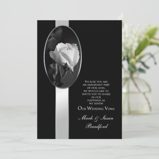 VERLENEN VAN WEDENDE STEMMEN - Uitnodiging - B/W R (Staand voorkant)