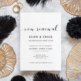 Verlenging legante zwarte en witte bruiloft kaart