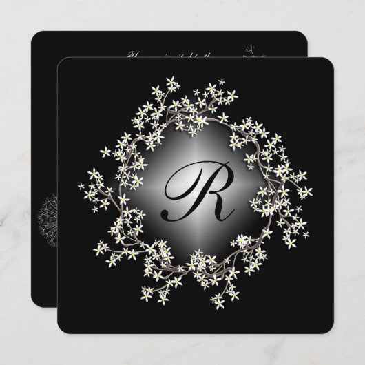 Verlenging van de florale spiegel kaart (Voorkant / Achterkant)